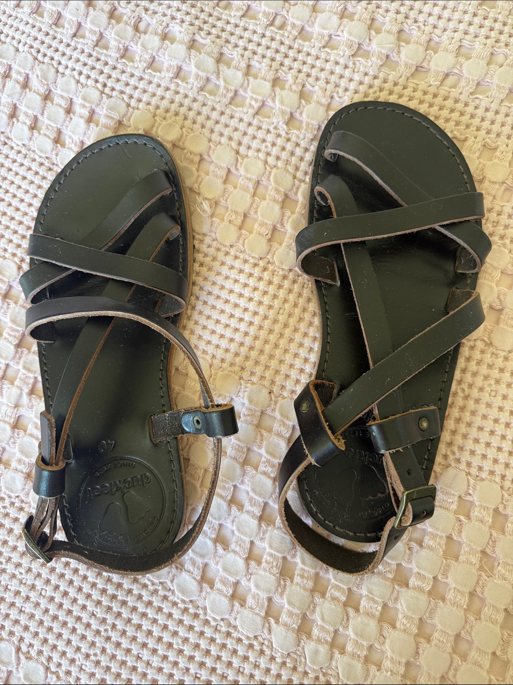 Duckfeet Bornholm Choco Strappy Leather-Look Sandals With Ankle Buckle — image 4 of 8